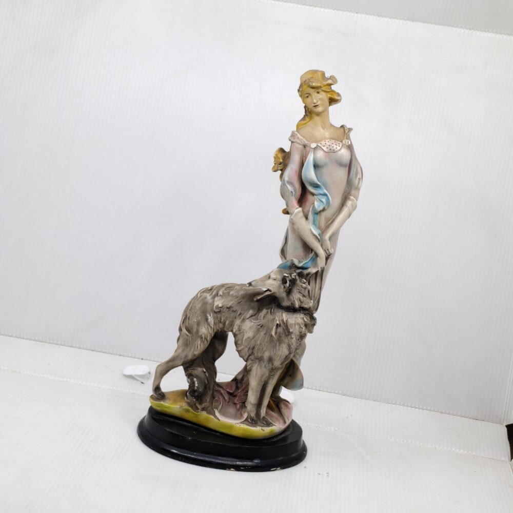 Harmony in Grace – Art Nouveau Lady with Borzoi & Dove Figurine 6 IMG 20251015 153053 scaled