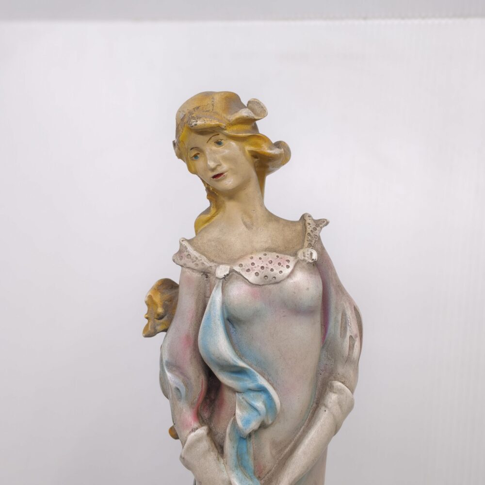 Harmony in Grace – Art Nouveau Lady with Borzoi & Dove Figurine 3 IMG 20251015 153110 scaled