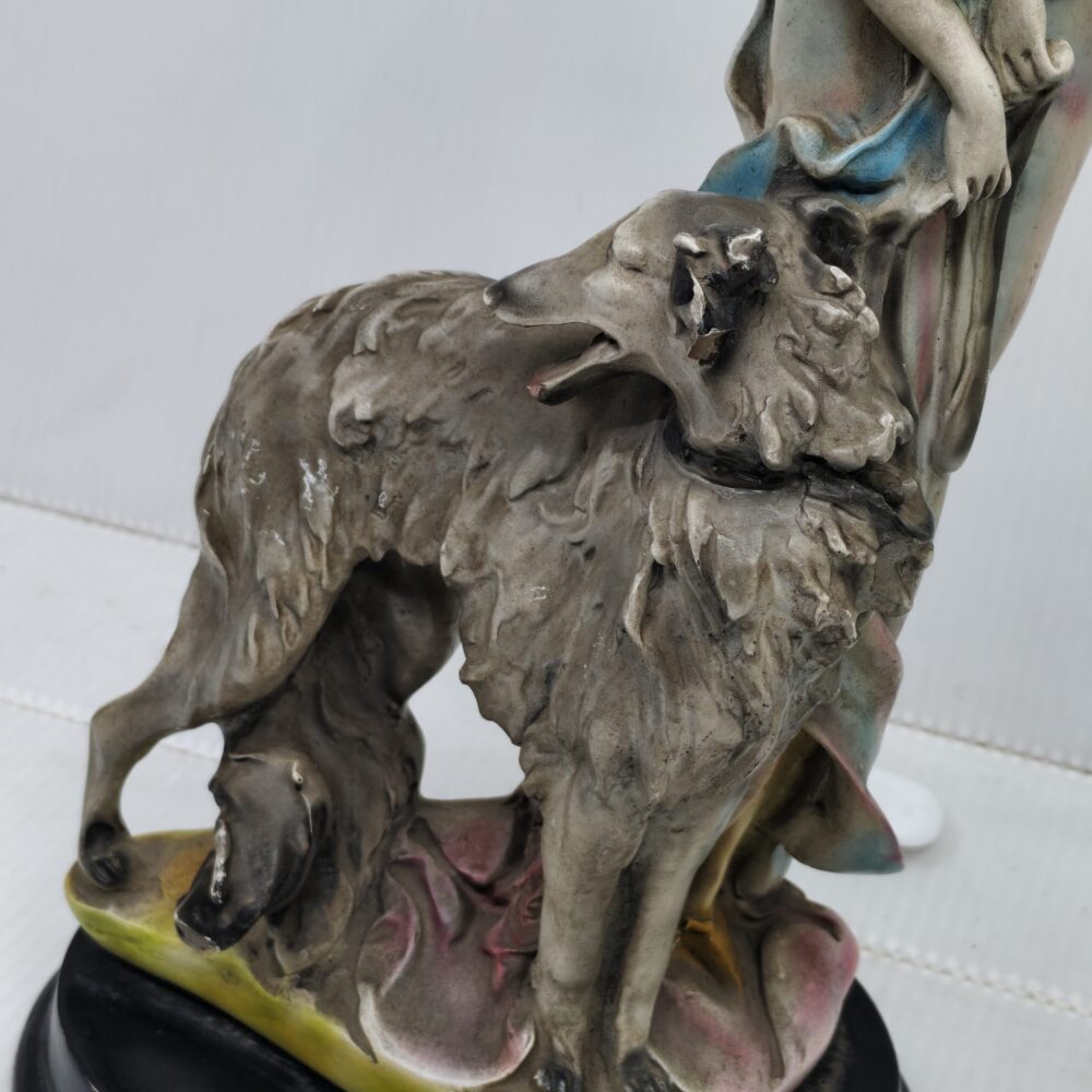 Harmony in Grace – Art Nouveau Lady with Borzoi & Dove Figurine 4 IMG 20251015 153120 scaled