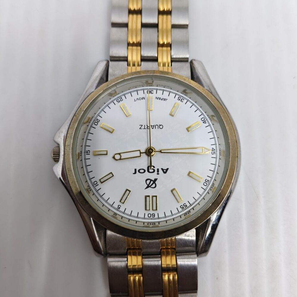 Ajgor Quartz Watch – Gold & Silver Strap 2 Ajgor Quartz Watch – Gold & Silver Strap