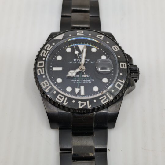 Rolex Pro Hunter GMT-Master II | Custom black Rolex watch | Ceramic bezel GMT watch | Luxury chronometer with green GMT hand