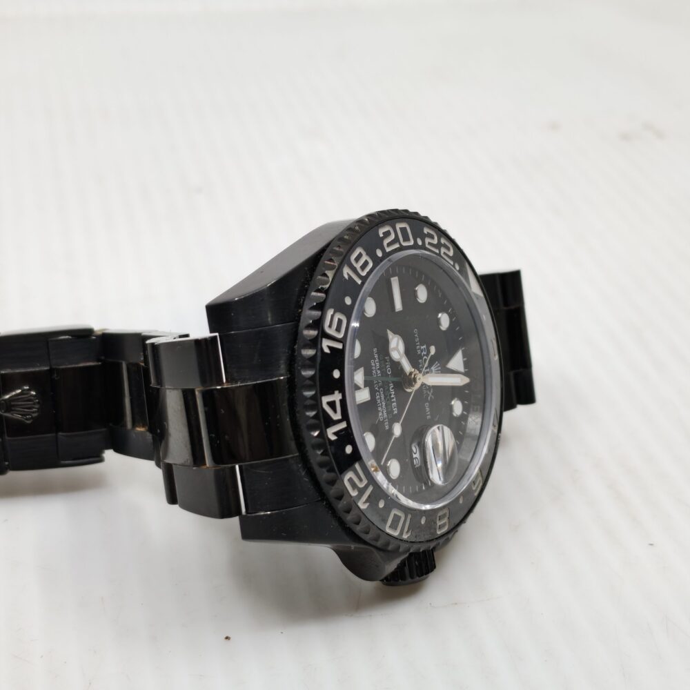 Rolex Pro Hunter GMT-Master II | Custom black Rolex watch | Ceramic bezel GMT watch | Luxury chronometer with green GMT hand